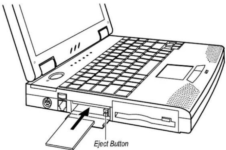 MAXDATA Vision 440T - Eine PC-Karte installieren - 1