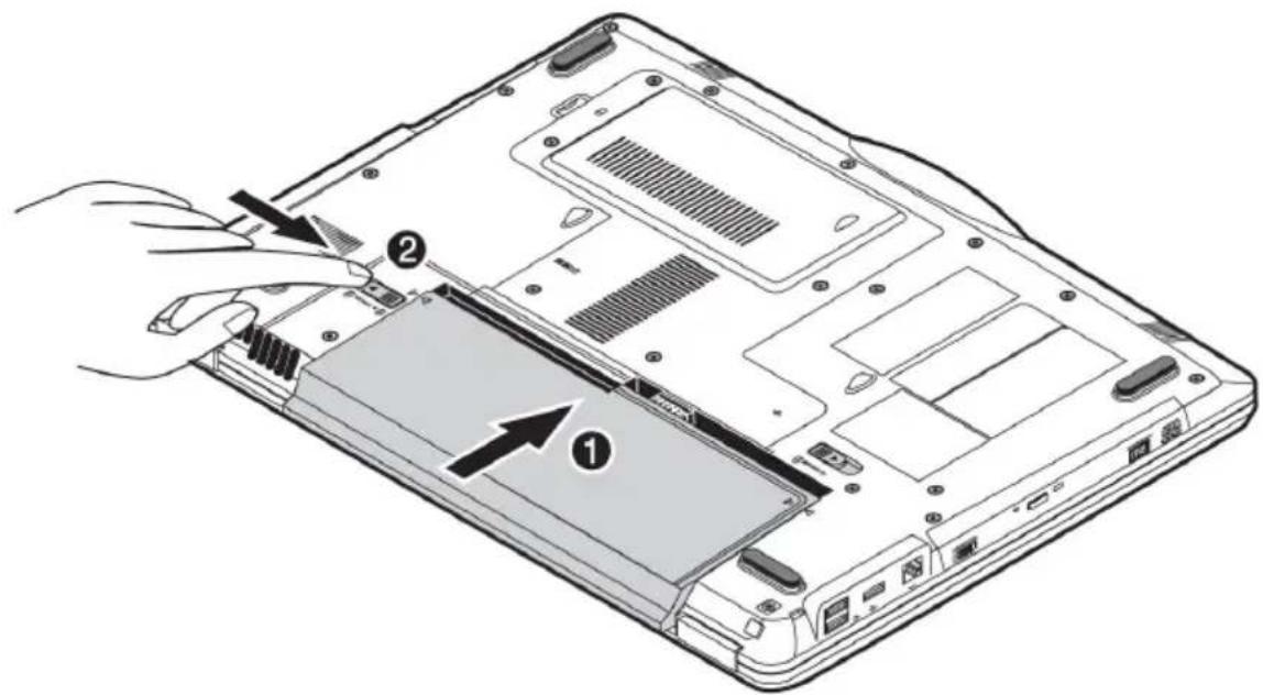 MEDION MD 96350 - Inzetten van de accu - 1