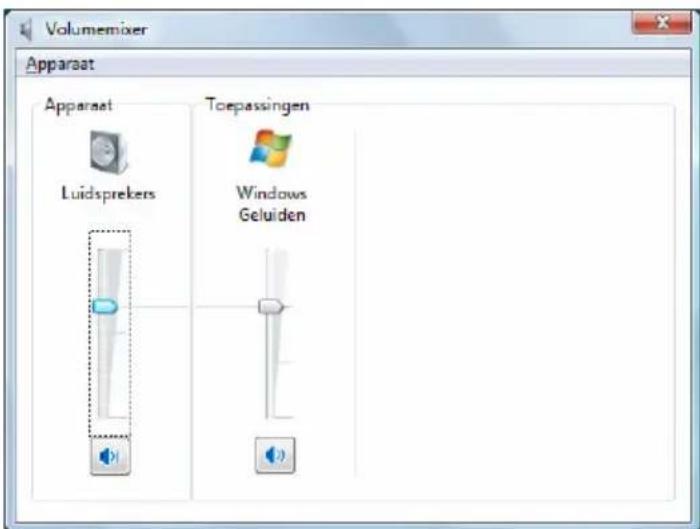Volumemixer Apparaat Apparaat Luidsprekers Toepassingen Windows Geluiden