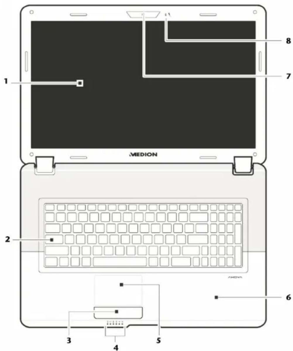 MEDION MD98680 - Ordinateur ouvert - Open Notebook - Offenes Notebook - 1