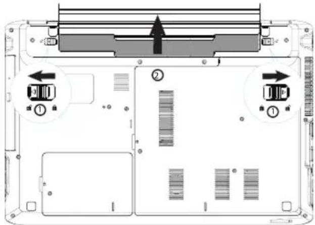 MEDION Akoya P7632 MD 99444 - Retrait de la batterie - 1