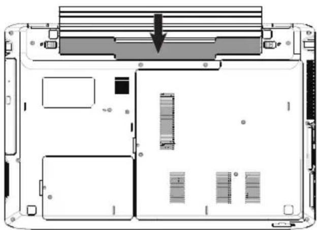 MEDION Akoya P7632 MD 99444 - Plaatsen van de accupack - 1