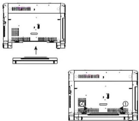 MEDION Akoya E6212T MD 99270 - Einsetzen des Akkus - 1