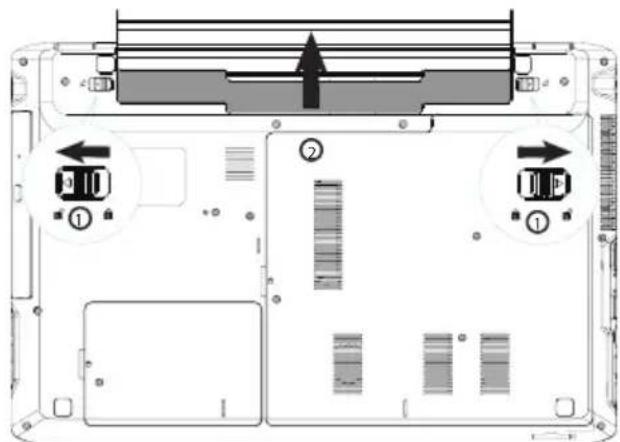 MEDION Akoya E7226T MD 99310 - Verwijdersen van de accu - 1