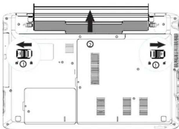 MEDION Akoya E7226T MD 99310 - Entnehmen des Akkus - 1
