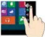PEAQ PNB P1117 - Gestes de commande de l'écran tactile - 2