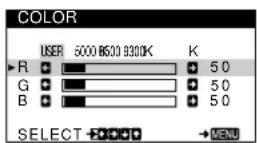 SONY HMDA420 - Ajuste del color de la imagen (COLOR) - 1
