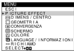 SONY HMDA420 - Sezione della lingua dei menu a schermo (LANGUAGE/INFORMAZIONI) - 2
