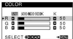 SONY HMDA420 - Adjusting the color of the picture (COLOR) - 1