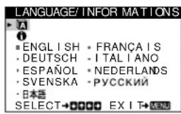 SONY HMDA420 - Sélection de la langue d'affichage des menus (LANGUAGE/INFORMATIONS) - 4