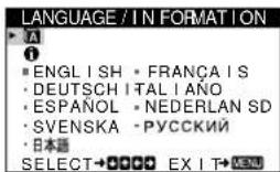 SONY HMDA420 - Välja språk för menyerna på skärmen (LANGUAGE/INFORMATION) - 4