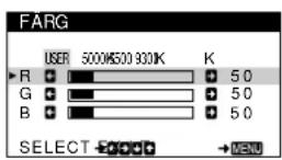 SONY HMDA420 - Justera bildens färg (FÄRG) - 1