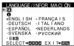 SONY HMDA420 - Selección del idioma de los menús en pantalla (LANGUAGE/INFORMACIÓN) - 4