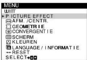 SONY HMDA420 - De schermmenutaal kiezen (LANGUAGE/INFORMATIE) - 2