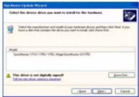 SAMSUNG SyncMaster 152V - Windows XP/2000 - 16
