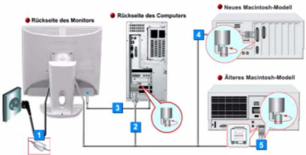 SAMSUNG SyncMaster 152V - (Die Konfiguration auf der Rückseite des Monitors kann sich von Produkt zu Produkt unterschieden.) - 6