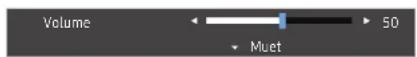SAMSUNG U28E570D - Configuration de la Volume sur l'écran initial - 1