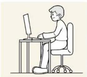 SAMSUNG U28E570D - Position correcte lors de l'utilisation du produit - 1