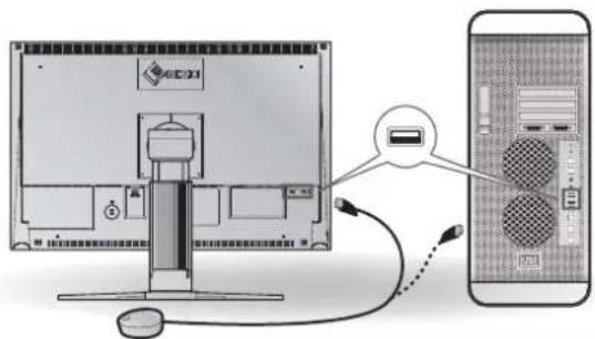 EIZO CG241WBK - Raccordement de l'appareil de mesure - 1