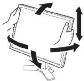 EIZO CG241WBK - Adjusting the Screen Height and Angle - 1