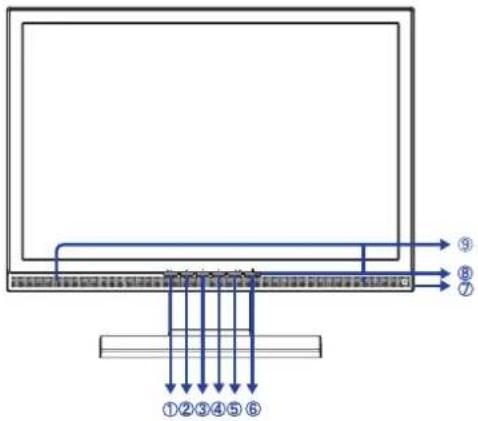 IIYAMA ProLite E2200WS - 各部のなまえ - 1