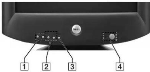 DELL P992 - Bedienelemente und Anzeigen am Monitor - 1