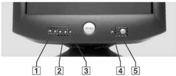 DELL P1130 - Commandes et indicateurs du monitreur - 1