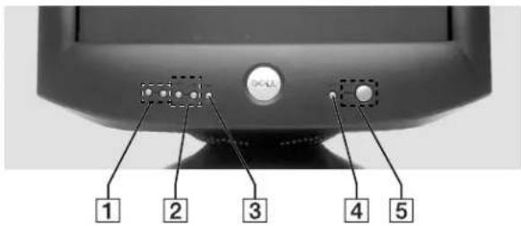 DELL P1130 - Monitor Controls and Indicators - 1