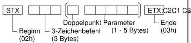 YAMAHA PDM1 - Grundformat der Steuerbefehle - 1