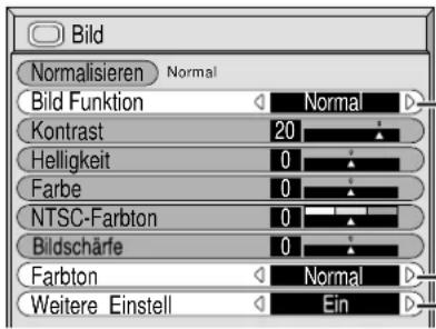 YAMAHA PDM1 - Die einzelnen einzustellenden Punkte wählen. - 3