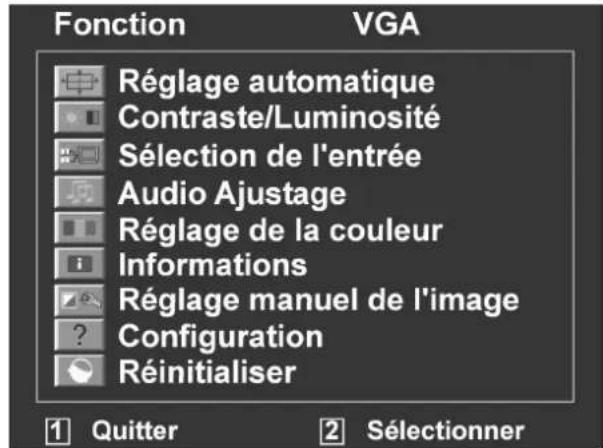 MEDION Akoya P54018 MD20338 - Le menu (OSD) - 1
