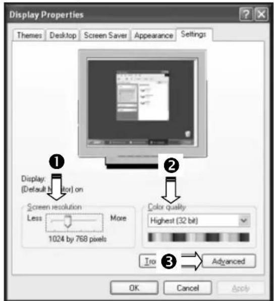 MEDION Akoya P54018 MD20338 - Monitor settings under Windows XP - 1
