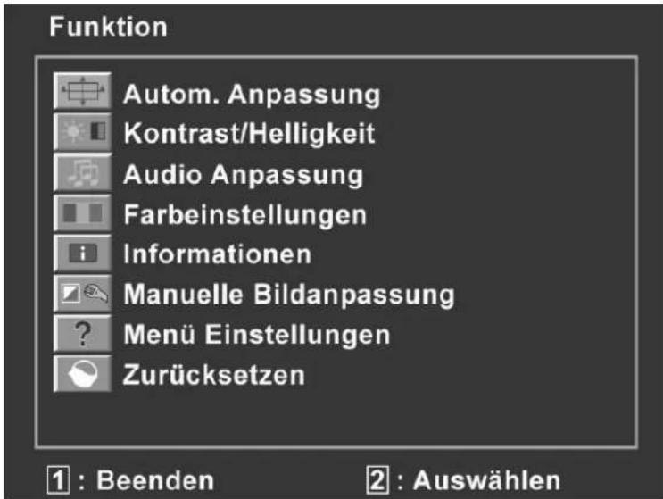 MEDION Akoya E51005 MD20138 - Das OSD-Menü - 1