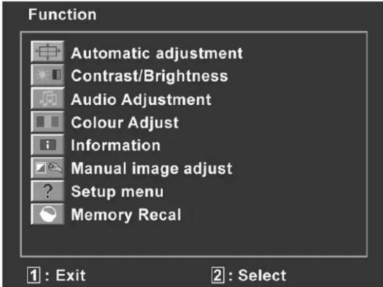 MEDION Akoya E51005 MD20138 - OSD-menuen - 1