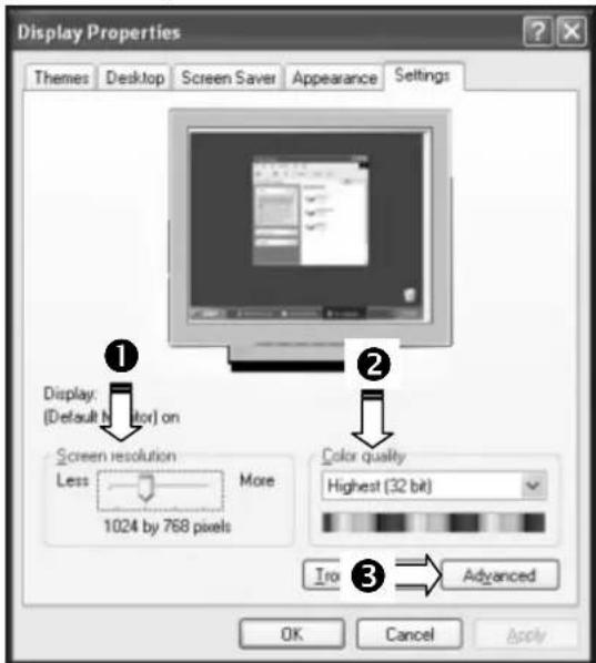 MEDION Akoya E51005 MD20138 - Monitor settings under Windows XP - 1
