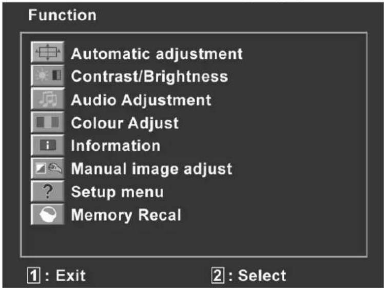 MEDION Akoya E51005 MD20138 - Het OSD-menu - 1