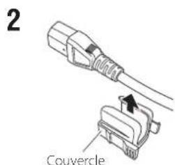 JVC DTV17G2 - Fixation du support de cordon d'alimentation - 2