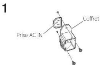JVC DTV17G2 - Fixation du support de cordon d'alimentation - 1