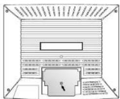 Diagram of a computer monitor layout with labeled ports and screen areas in Chinese