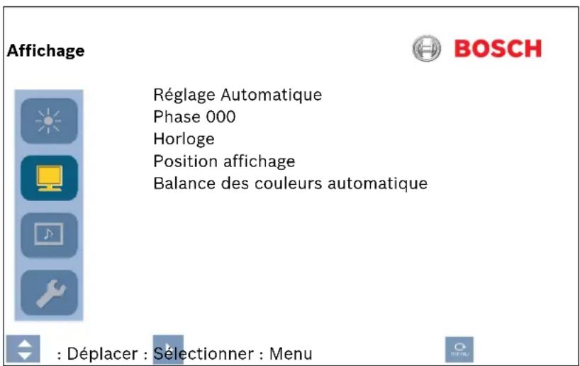 BOSCH UML 22 - Menu Affichage - 1