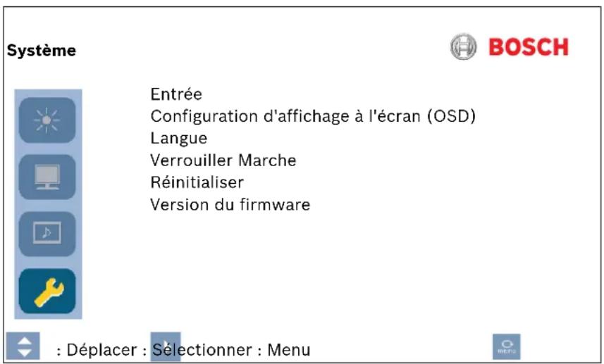 BOSCH UML 22 - Menu Système - 1