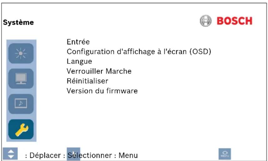 BOSCH UML 19 - Menu Système - 1