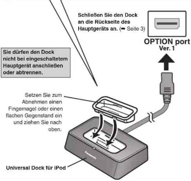TECHNICS SCEN37 - Anschlieben des iPod - 5