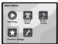 PIONEER XHM70DABK - Scegliere "Favorites" da Main Menu. - 1