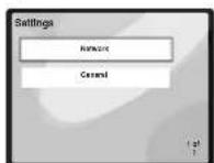 PIONEER XHM70DABK - Scegliere "Network" dal menu Settings. - 1