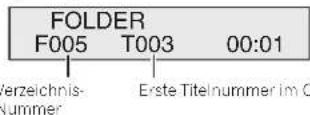 PIONEER XHM70DABK - Wiedergabe einer MP3/WMA-CD bei eingeschalteten Ordnermodus - 4