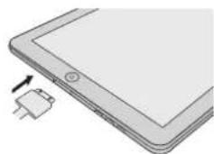 PIONEER XHM70DABK - Raccordez le connecteur iPad sur l'iPad. - 1