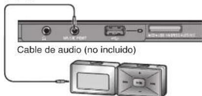 PANASONIC SCPMX4 - Conectando y reproduciendo un equipo portátil de audio - 1