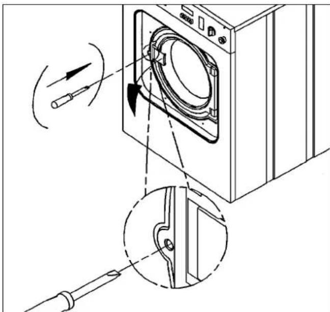 MIELE WS 5080 - Interruzione di corrente durante il programma di lavaggio / Svuotamento manuale della vasca e sbloccaggio dello sportello di carico - 3