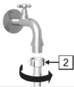 GORENJE WA 62111 - Branchement du fl exible d'alimentation en eau - 2
